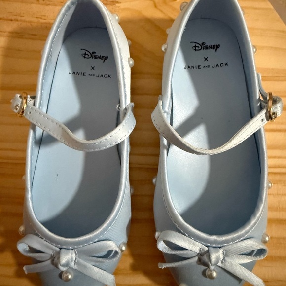 Janie and Jack Light Blue Pearl Dress Shoes - Picture 3 of 4